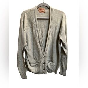 RARE 1960’s VINTAGE PEBBLE BEACH OF CALIFORNIA 100 Lambs Wool Button Up Cardigan